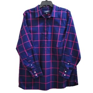 Lands End long sleeve quarter button 100% cotton shirt